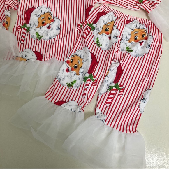 Christmas 🎄 🦌❤️ Santa Claus Ruffle pants set - Picture 4 of 6